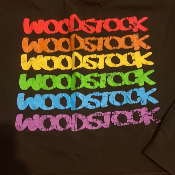 Woodstock 🕊 crop top rainbow 🌈 long sleeve 14/16 - Picture 3 of 3